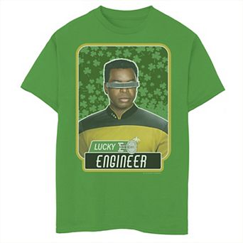 Boys 8-20 Star Trek Next Generation St. Patty's Engineer Graphic Tee