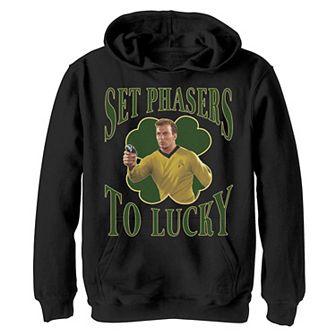 Boys 8-20 Star Trek Next Generation St. Patty's Lucky Graphic Fleece Hoodie