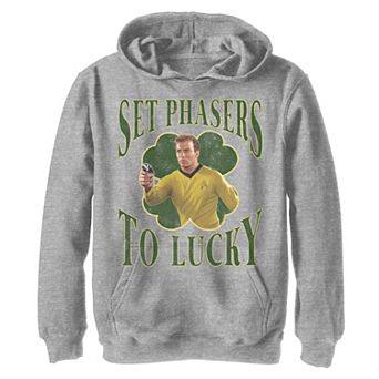 Boys 8-20 Star Trek Next Generation St. Patty's Lucky Graphic Fleece Hoodie