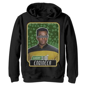 Boys 8-20 Star Trek Next Generation St. Patty's Engineer Graphic Fleece Hoodie