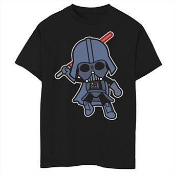 Boys 6-20 Star Wars Darth Vader Cute Cartoon Lightsaber Leap Graphic Tee