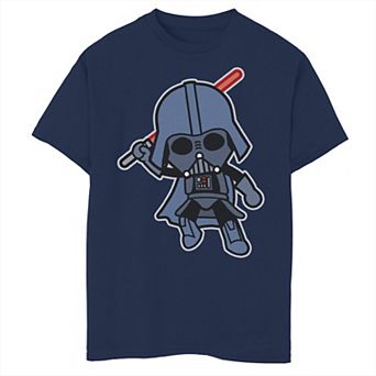 Boys 6-20 Star Wars Darth Vader Cute Cartoon Lightsaber Leap Graphic Tee