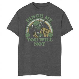 Boys 8-20 Star Wars Yoda Pinch Me Rainbow St. Paddy's Graphic Tee