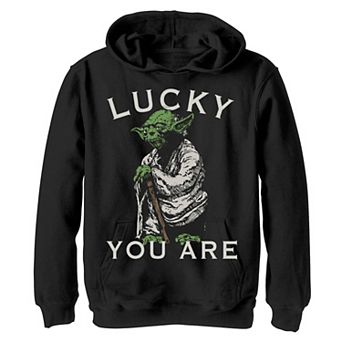 Boys 8-20 Star Wars Yoda Lucky You Are Saint Patrick's Graphic Fleece Hoodie