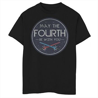 Boys 8-20 Star Wars May The Fourth Be With You Lightsaber Clash Poster Graphic Tee