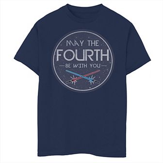 Boys 8-20 Star Wars May The Fourth Be With You Lightsaber Clash Poster Graphic Tee