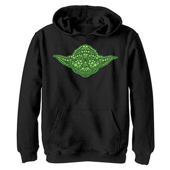 Boys 8-20 Star Wars Yoda Clover Face St Patrick's Day Graphic Fleece Hoodie
