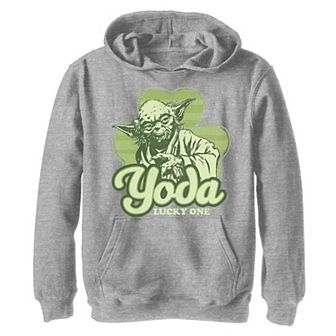 Boys 8-20 Star Wars Yoda Lucky One Clover St Patrick's Day Graphic Fleece Hoodie