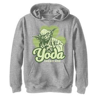 Boys 8-20 Star Wars Yoda Lucky One Clover St Patrick's Day Graphic Fleece Hoodie