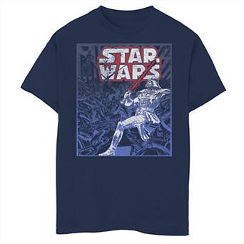Boys 8-20 Star Wars Comic Cover Action Callage Graphic Tee