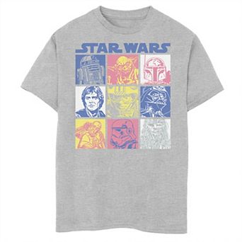 Boys 8-20 Star Wars Pastel Panel Group Shot Poster Graphic Tee
