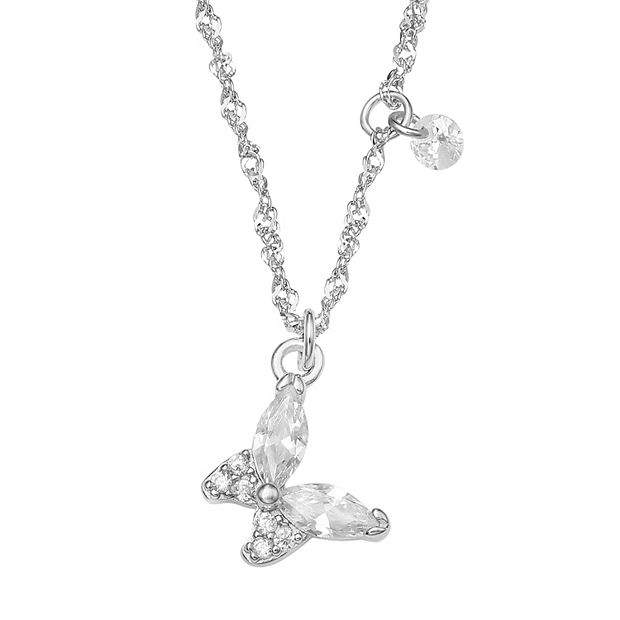 Cubic zirconia deals butterfly necklace