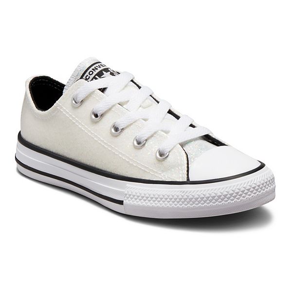 White shop shiny converse