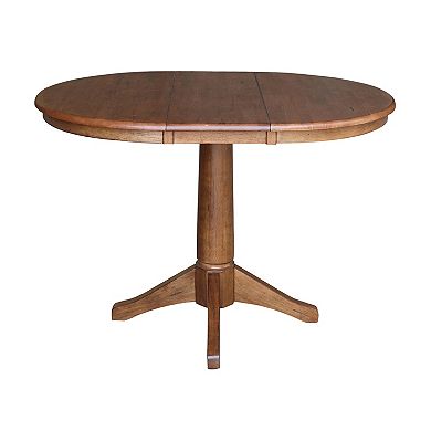 International Concepts 36-in. Round Extension Dining Table & Chairs 5-piece Set