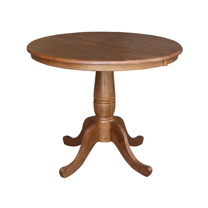 International Concepts 36-in. Round Drop-Leaf Dining Table, Distressed