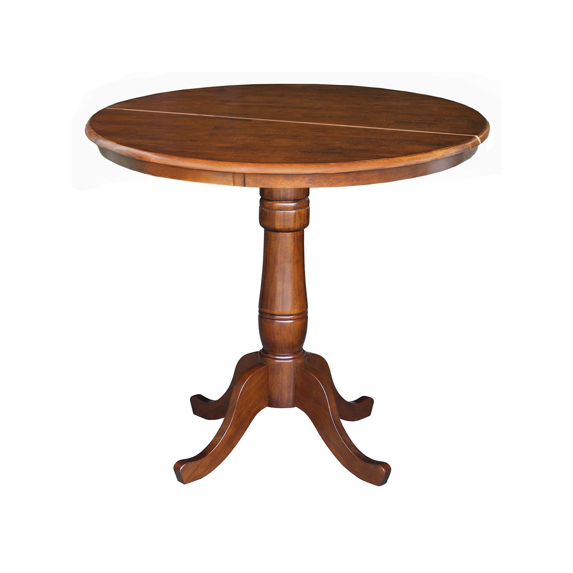 International Concepts 36-in. Round Drop-Leaf Dining Table, Brown