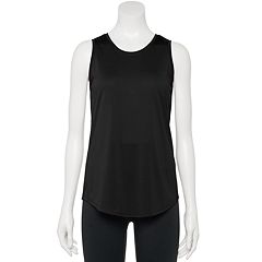 Tek Gear Performance Elastic Racerback Tank Top Drytek Black Performance  Gear 