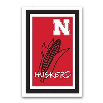 Nebraska Huskers Team Logo Garden Flag