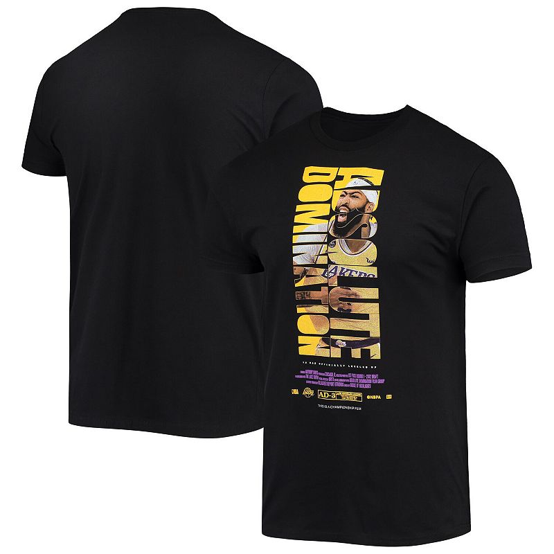 Mens Anthony Davis Black Los Angeles Lakers Check the Credits Player T-Shi