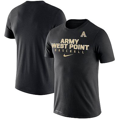 Men's Nike Black Army Black Knights Baseball Legend Slim Fit Performance T-Shirt
