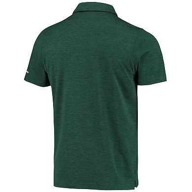 Men's Columbia Green Michigan State Spartans Tech Trail Omni-Shade Polo