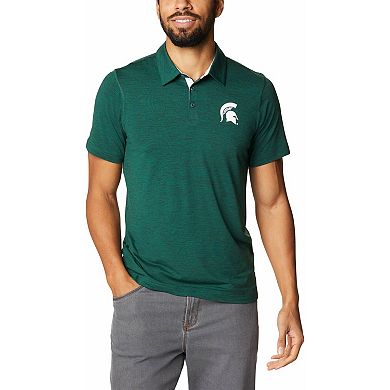 Men's Columbia Green Michigan State Spartans Tech Trail Omni-Shade Polo