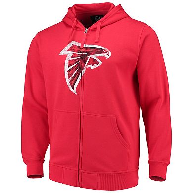 Men's G-III Sports by Carl Banks Red Atlanta Falcons Primary Logo Full-Zip Hoodie