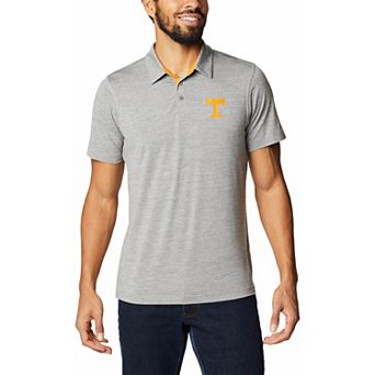 Men's Columbia Gray Tennessee Volunteers Tech Trail Space Dye Omni-Shade Polo