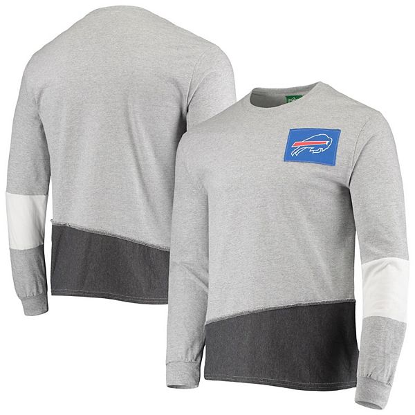 Men's Refried Apparel Gray Buffalo Bills Angle Long Sleeve T-Shirt
