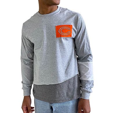 Men's Refried Apparel Heather Gray Chicago Bears Sustainable Angle Long Sleeve T-Shirt