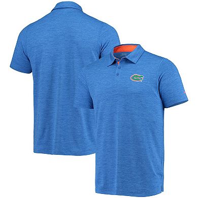 Men's Columbia Royal Florida Gators Tech Trail Space Dye Omni-Shade Polo