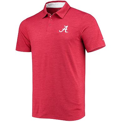 Men's Columbia Crimson Alabama Crimson Tide Tech Trail Space Dye Omni-Shade Polo