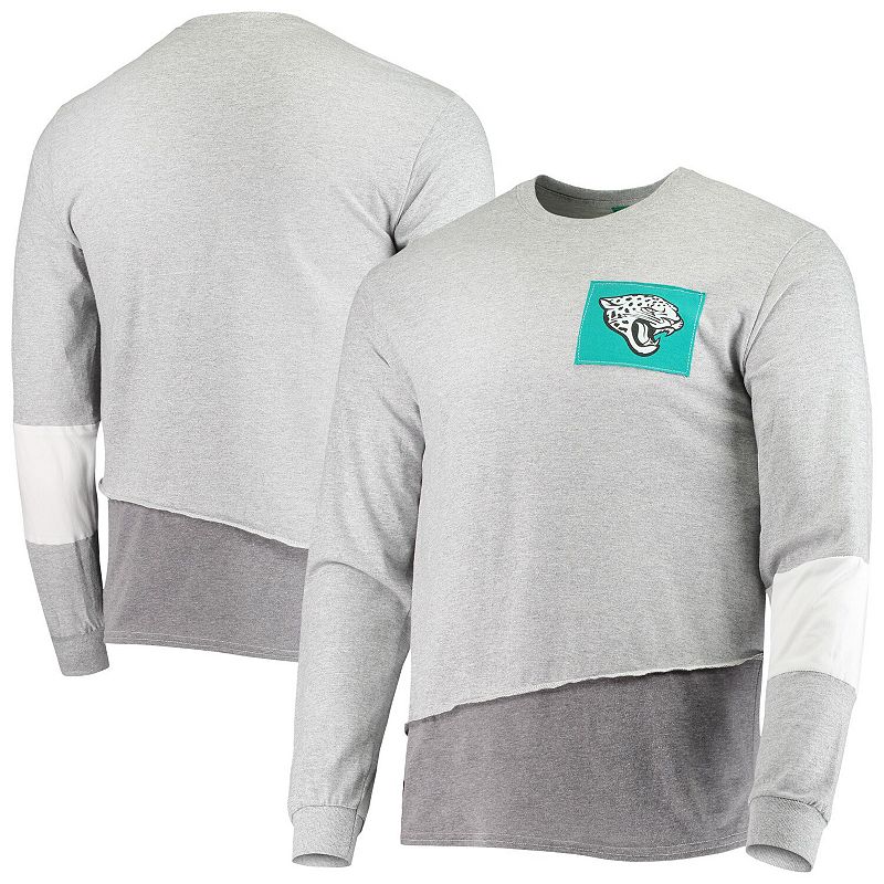 Mens Refried Apparel Gray Jacksonville Jaguars Angle Long Sleeve T-Shirt, 