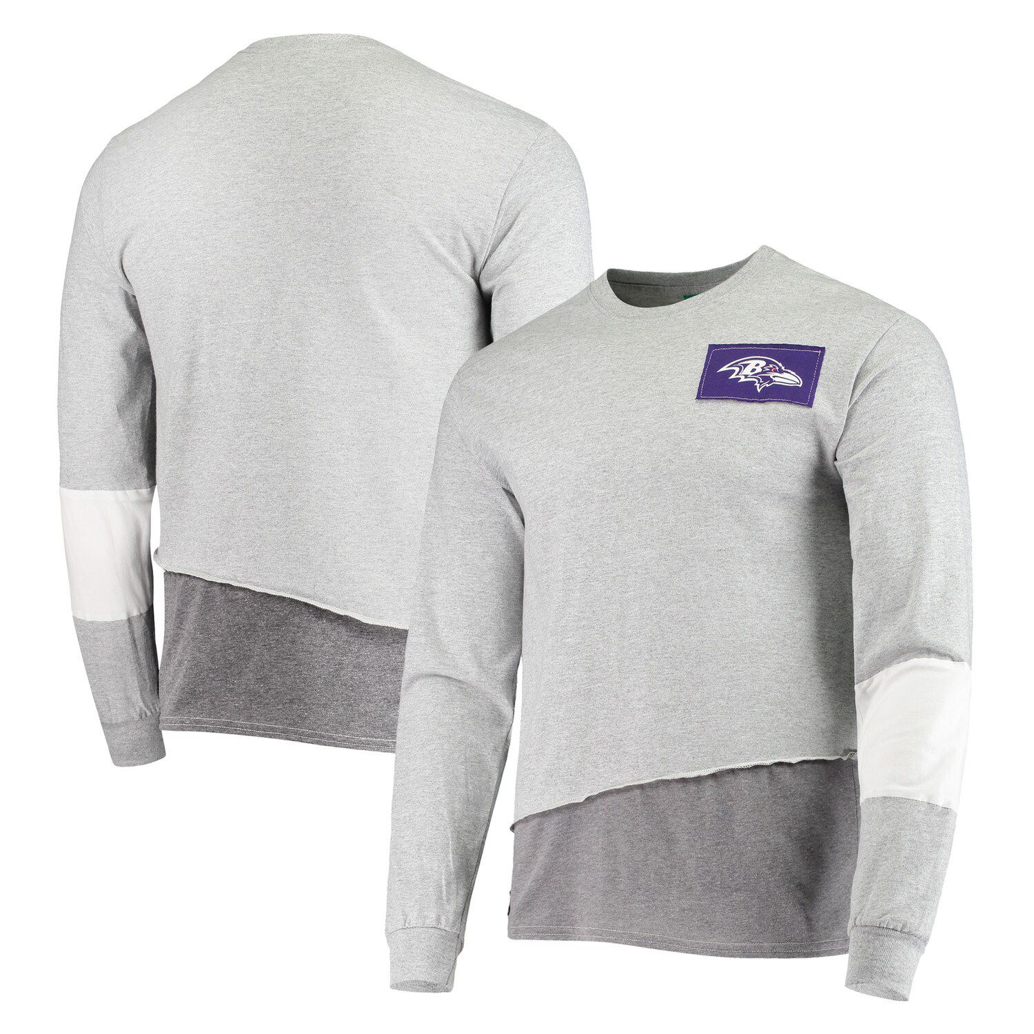 Image for Unbranded Men's Refried Apparel Gray Baltimore Ravens Angle Long Sleeve T-Shirt at Kohl's.