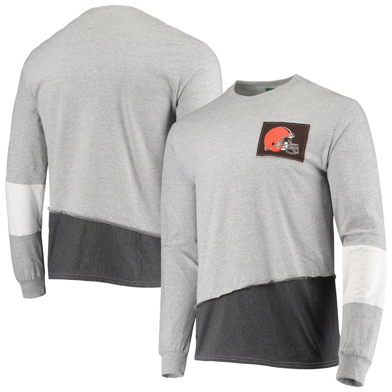 Refried Apparel Black/Heathered Gray Kansas City Chiefs Sustainable Split T-Shirt