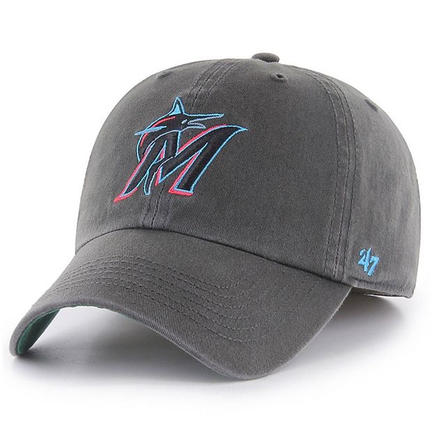 47 Men's '47 Black Miami Marlins Franchise Logo Fitted Hat