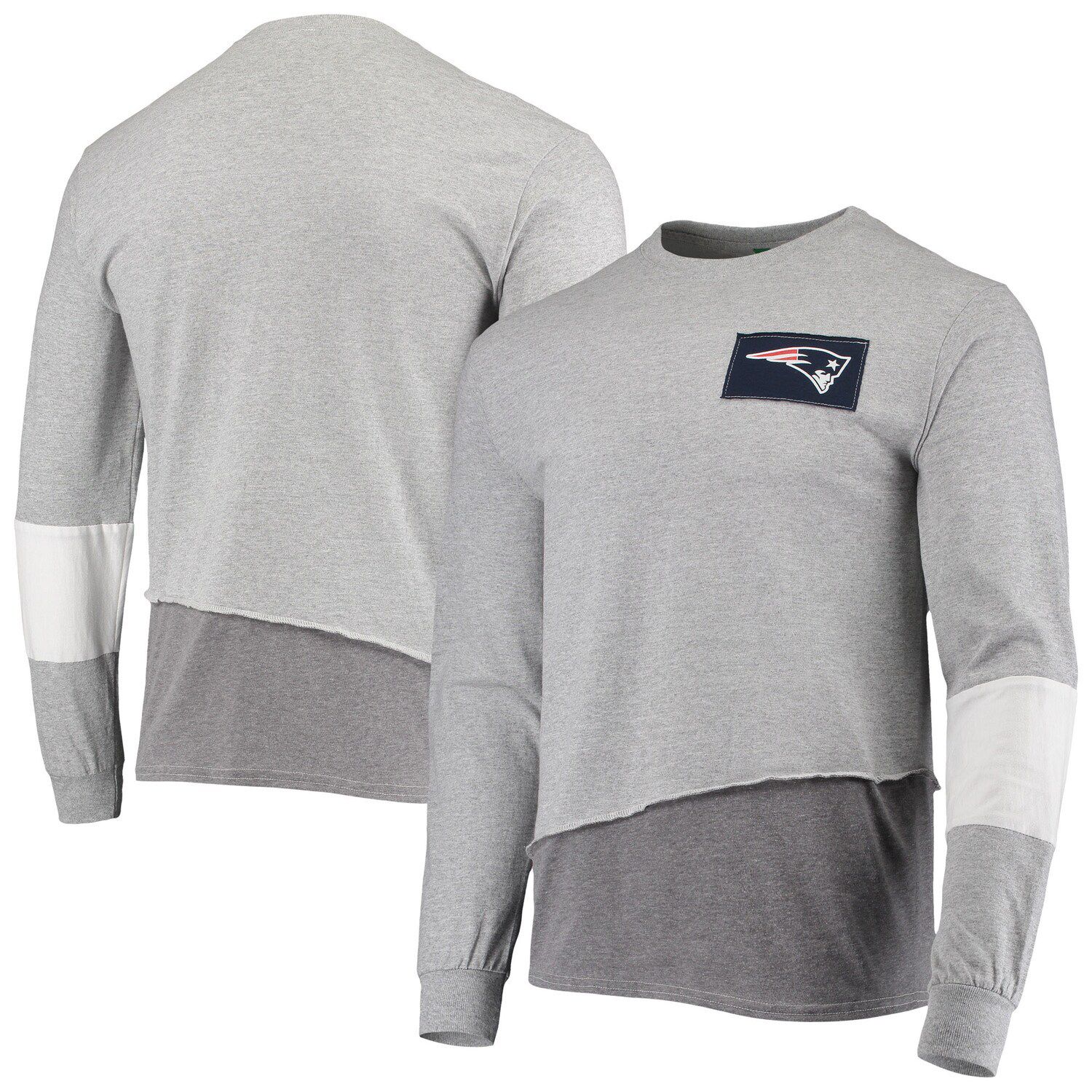 Green Bay Packers Refried Apparel Sustainable Angle Long Sleeve T-Shirt -  Heather Gray