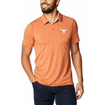 Men's Columbia Texas Orange Texas Longhorns Tech Trail Omni-Wick Polo