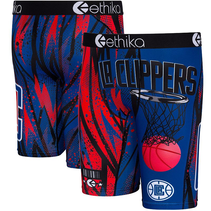 Mens Ethika Royal LA Clippers Classic Boxer Briefs, Size: Large, Blue