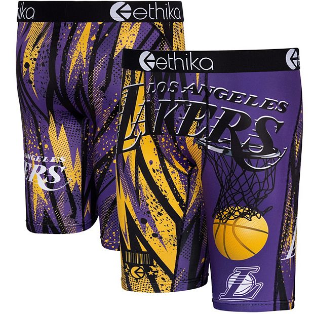 Men's Ethika Purple Los Angeles Lakers Greetings From Boxer Briefs
