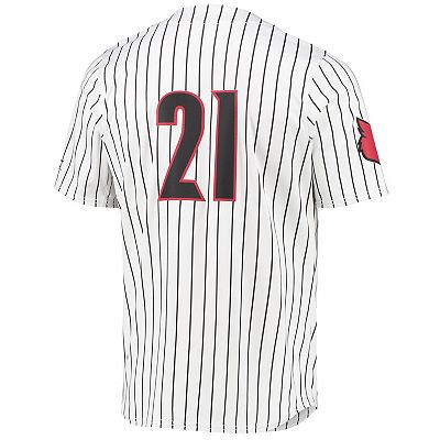 Men s adidas White Louisville Cardinals Replica Baseball Jersey