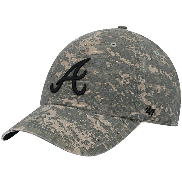 Atlanta Braves 47 Brand Adjustable Trucker Hat - Camo