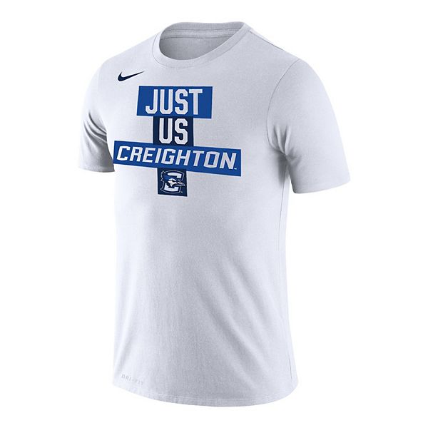 Nike Men's White Creighton Bluejays On Court Bench Long Sleeve T