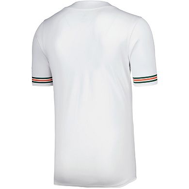 Men's adidas White Miami Hurricanes Replica Baseball Jersey