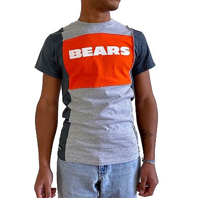 Men's Refried Apparel Heather Gray Chicago Bears Sustainable Split T-Shirt