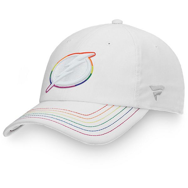 Men's Fanatics Branded White Tampa Bay Lightning Team Pride Adjustable Hat