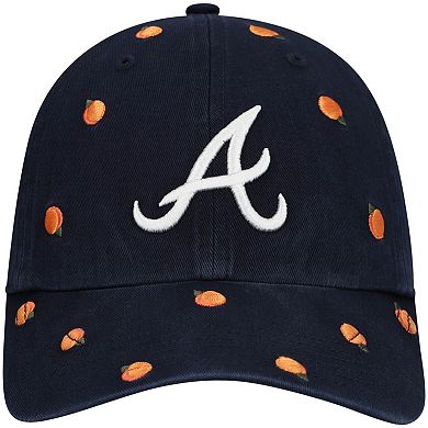 Women's '47 Navy Atlanta Braves Confetti Clean Up Adjustable Hat
