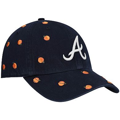 Women's '47 Navy Atlanta Braves Confetti Clean Up Adjustable Hat