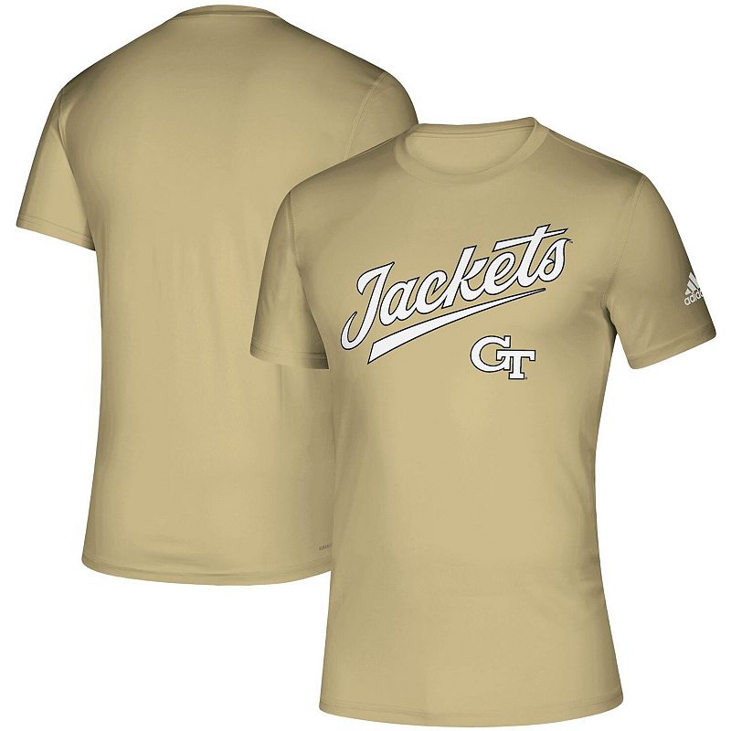 Mens adidas Gold Georgia Tech Yellow Jackets Script Ball Creator T-Shirt, 