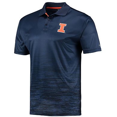 Men's Colosseum Navy Illinois Fighting Illini Marshall Polo